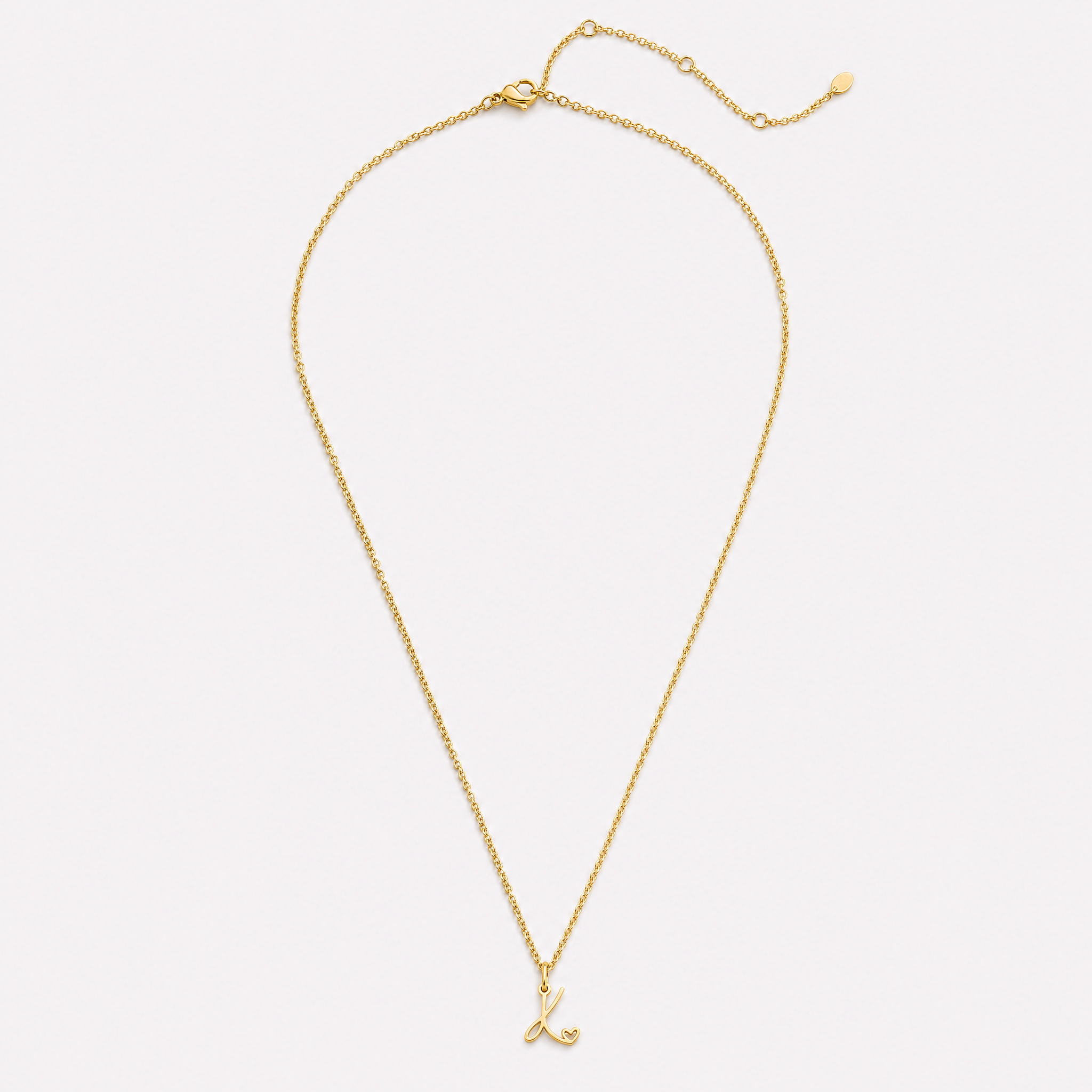 Carina Heart Initial Necklace