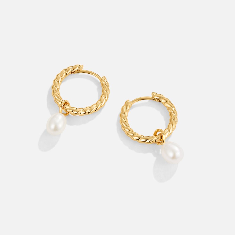 Marilena Pearl Twist Hoops