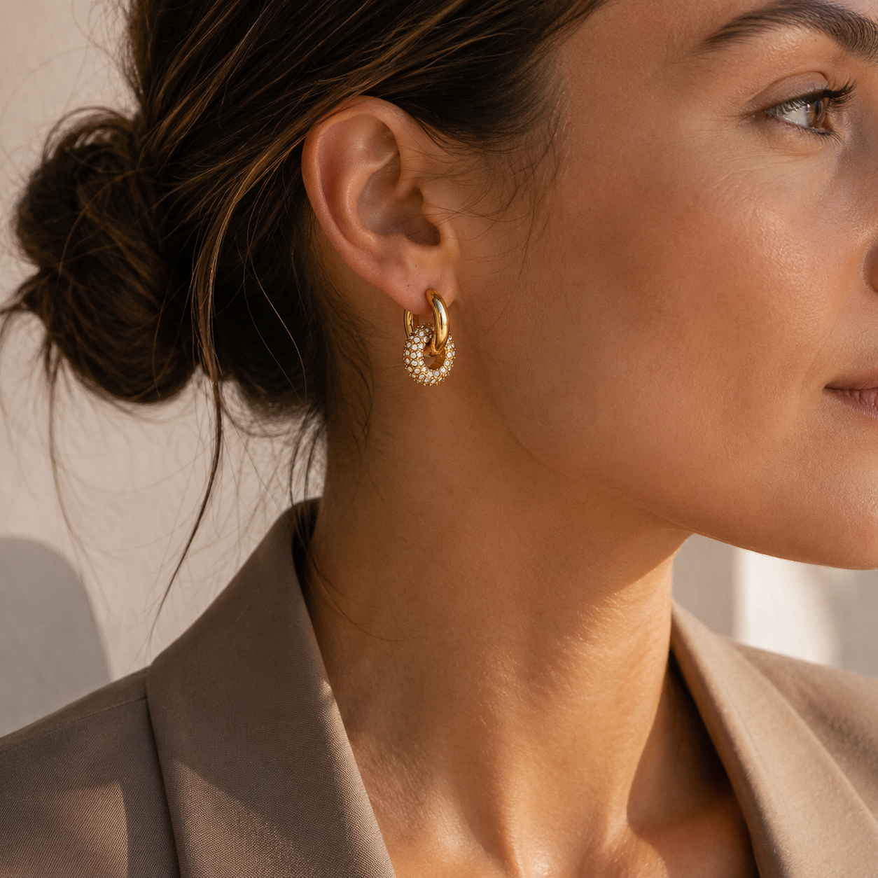 Pavé Link Earrings