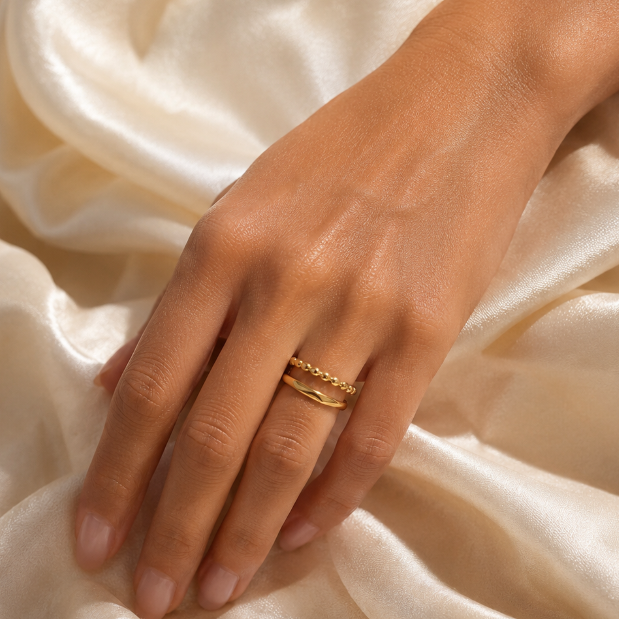 Bead and Twist Ring