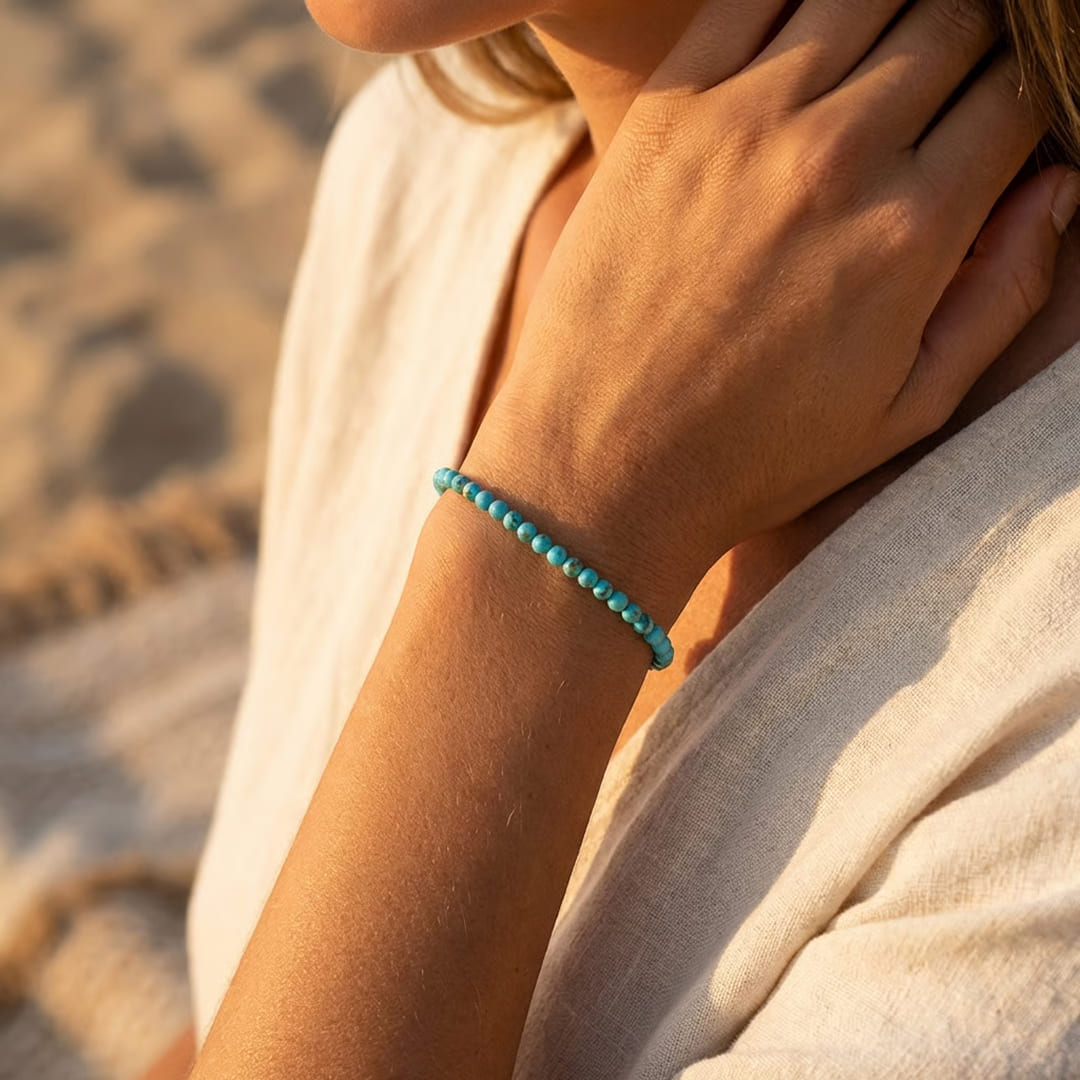 Fine 4 mm Stone Bead Bracelet