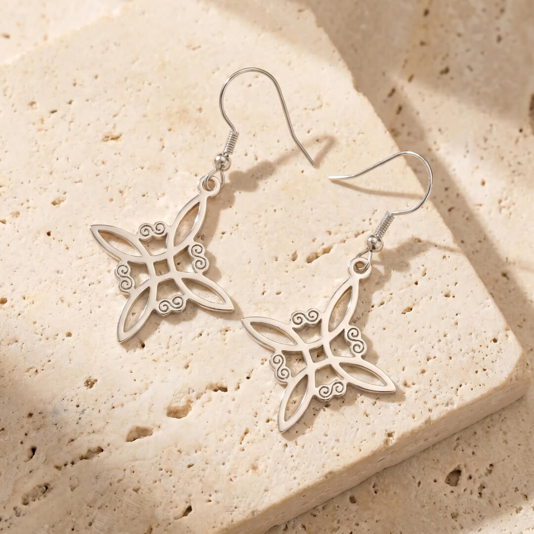 "Shield" Earrings in Protection Knot