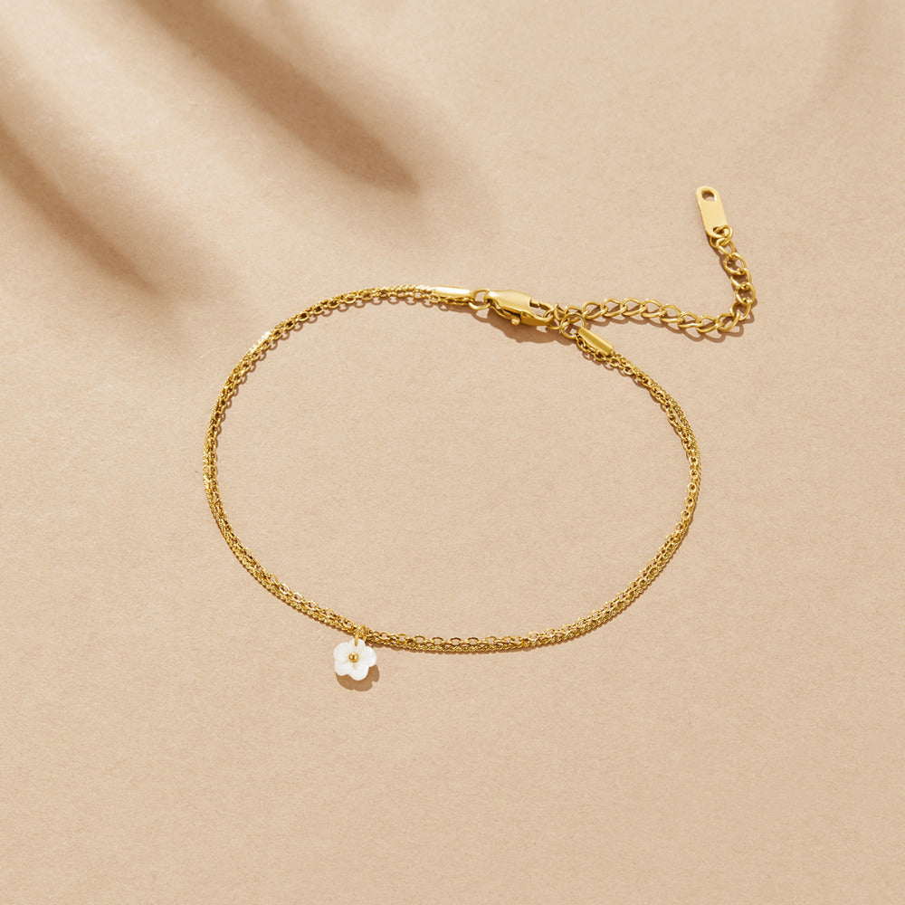 Gardenia Flower Anklet