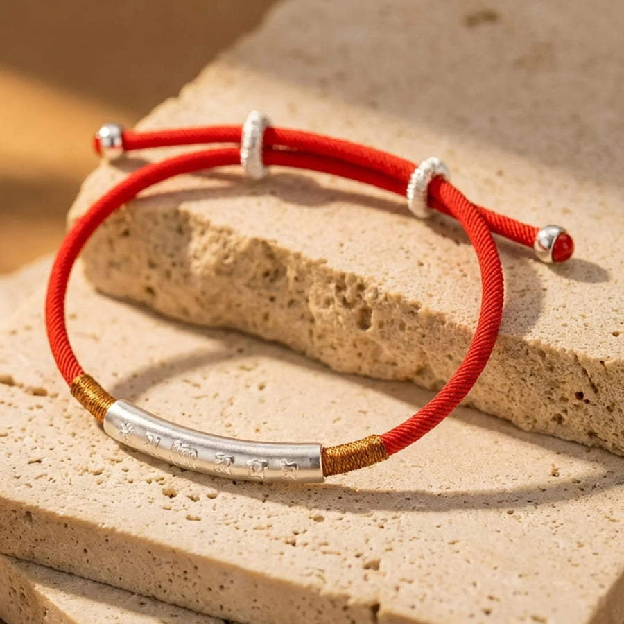 Braided Red Cord Bracelet - Lucky Charm