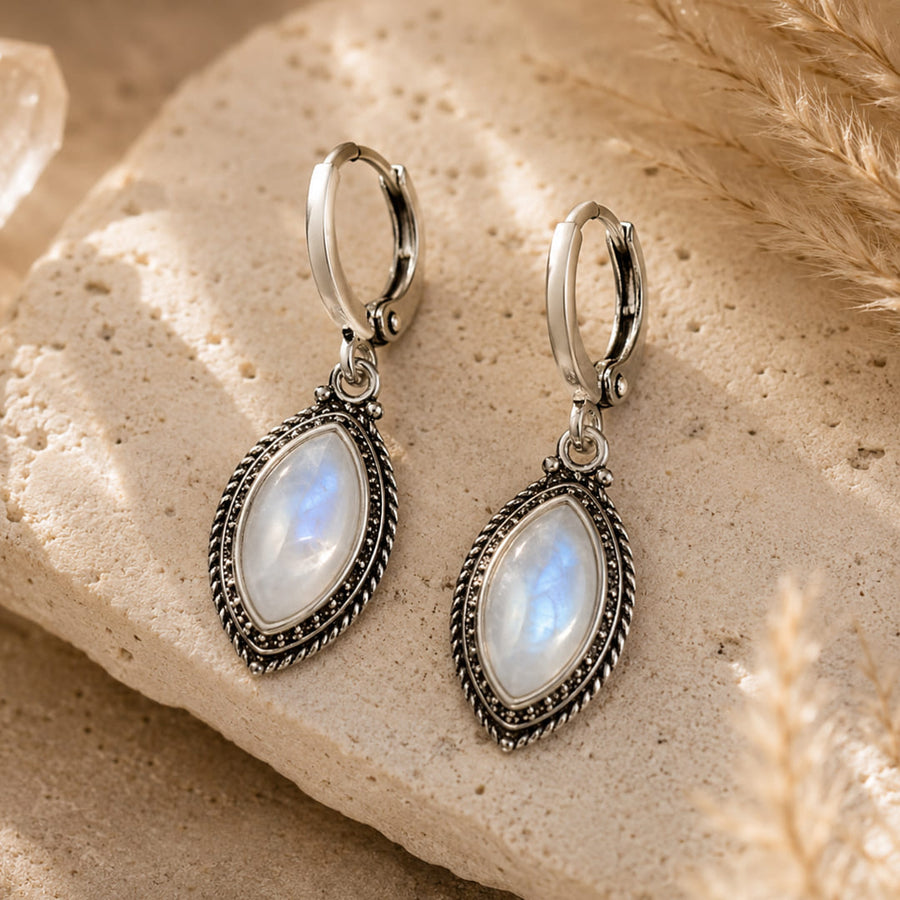 "Moonlight" Earrings in Moonstone