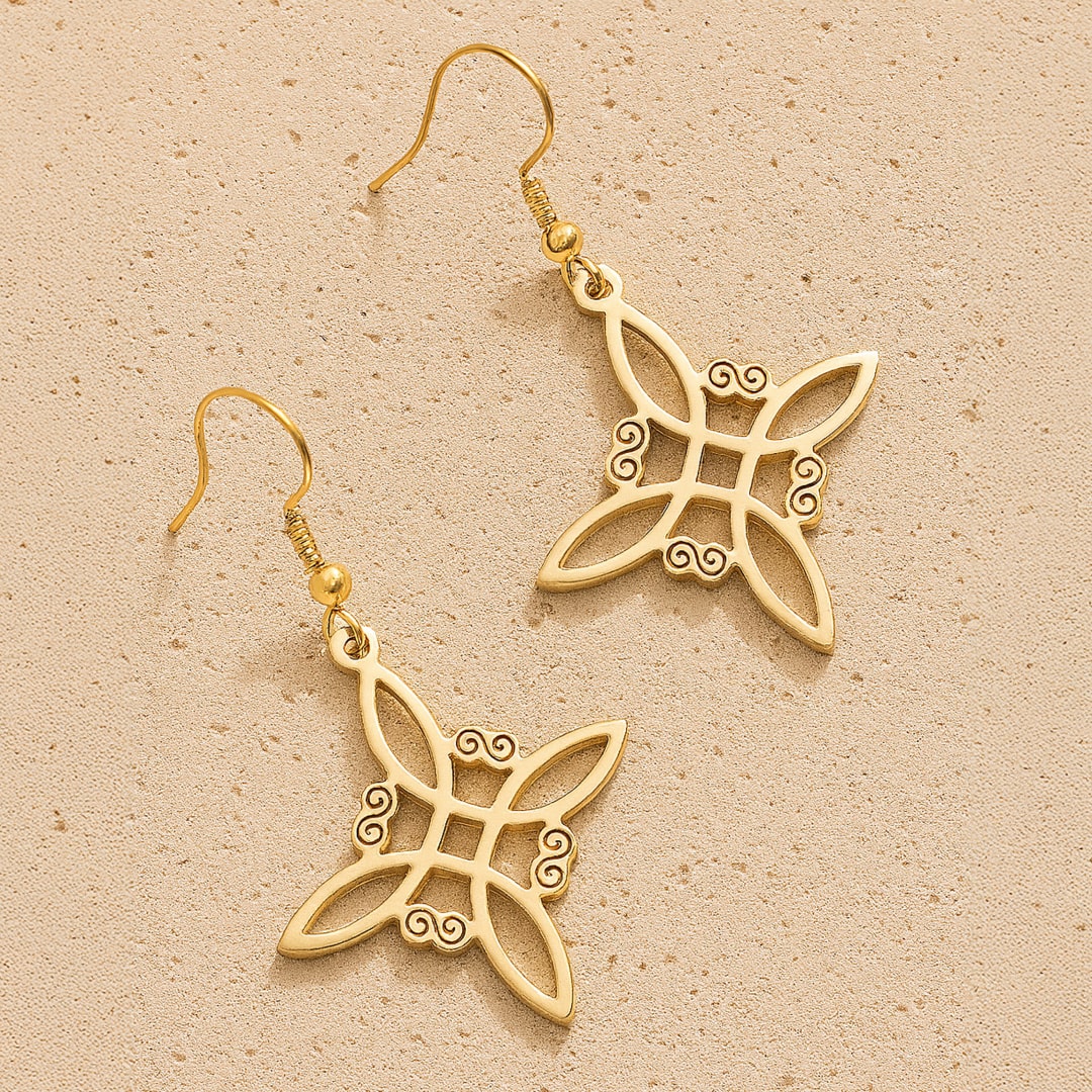 "Shield" Earrings in Protection Knot