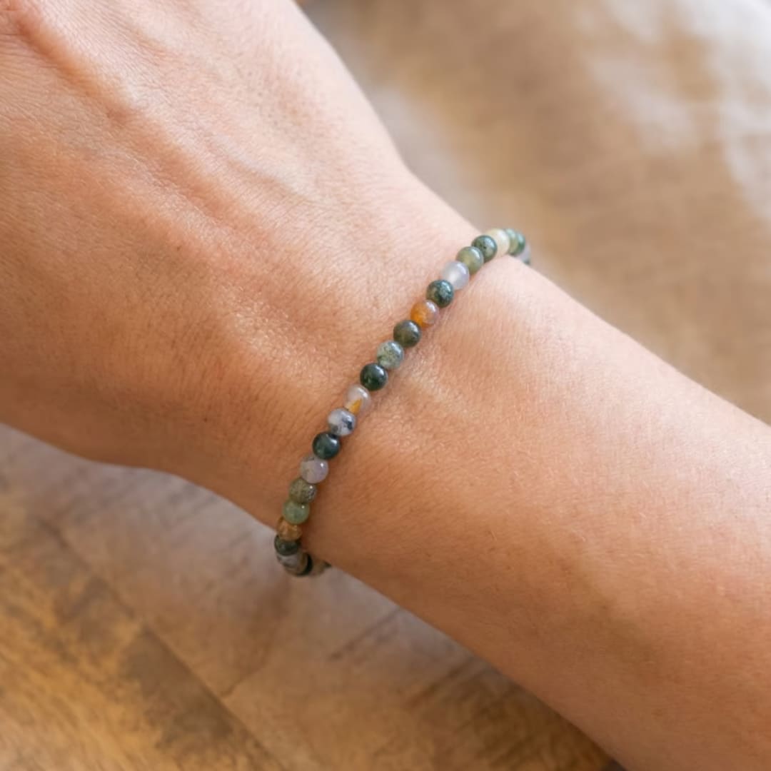 Fine 4 mm Stone Bead Bracelet