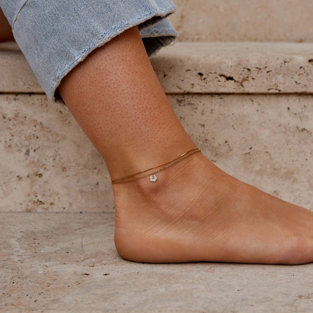 Gardenia Flower Anklet