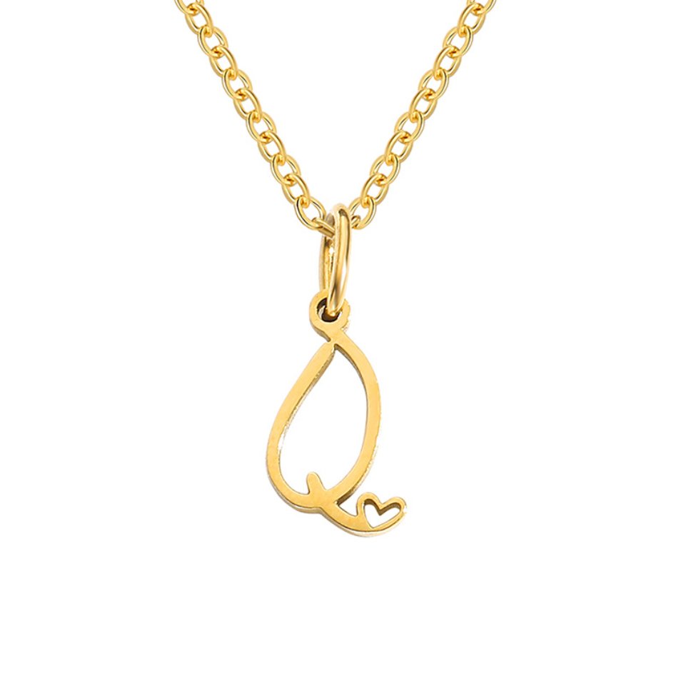 Carina Heart Initial Necklace
