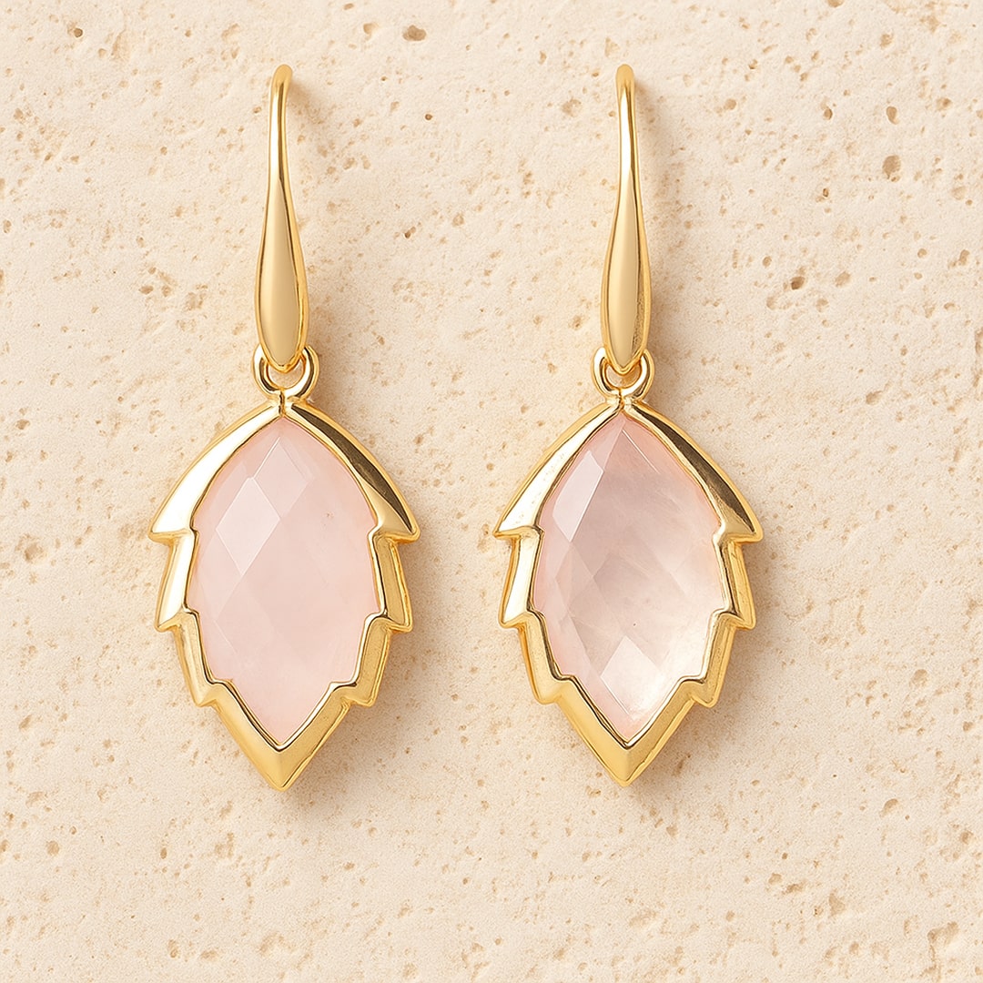 Leaves of the Tree Earrings in Natural Stone
