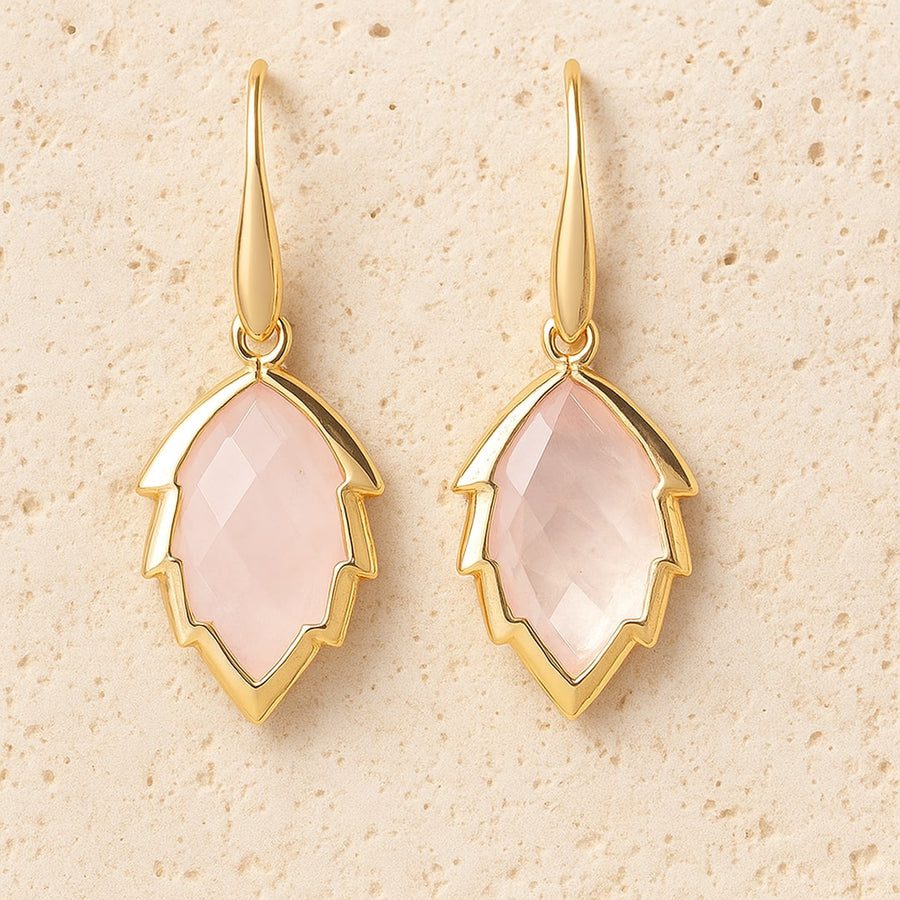 Leaves of the Tree Earrings in Natural Stone