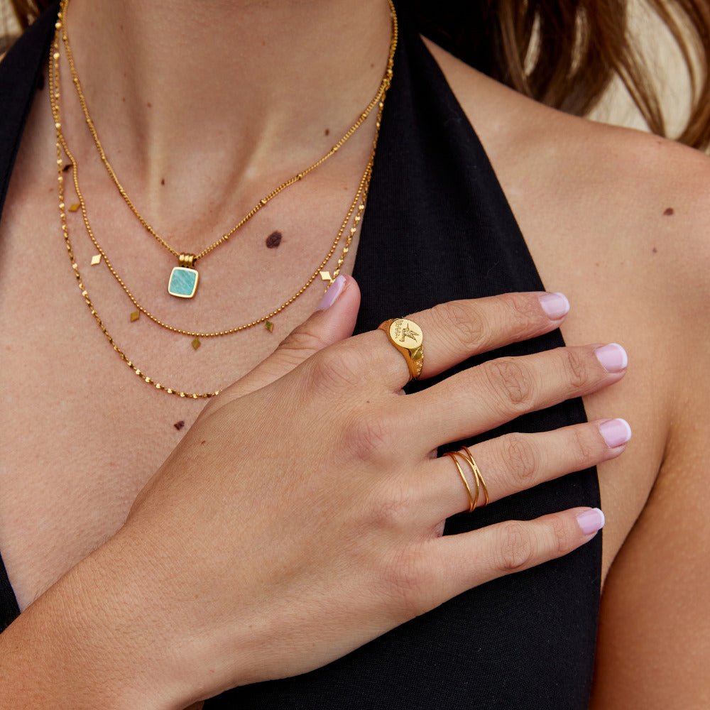Lucia Hummingbird Signet Ring
