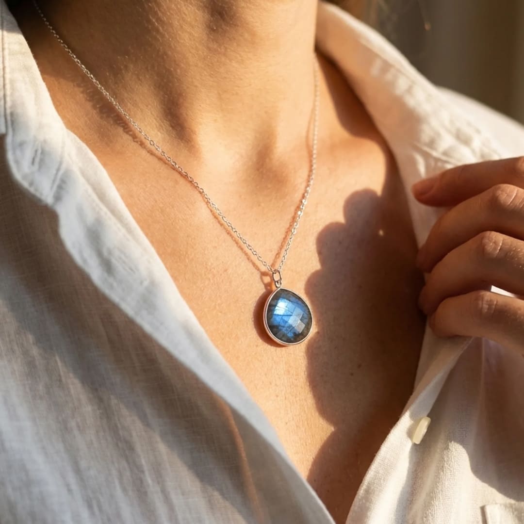 "Elegance" Pendant in Labradorite