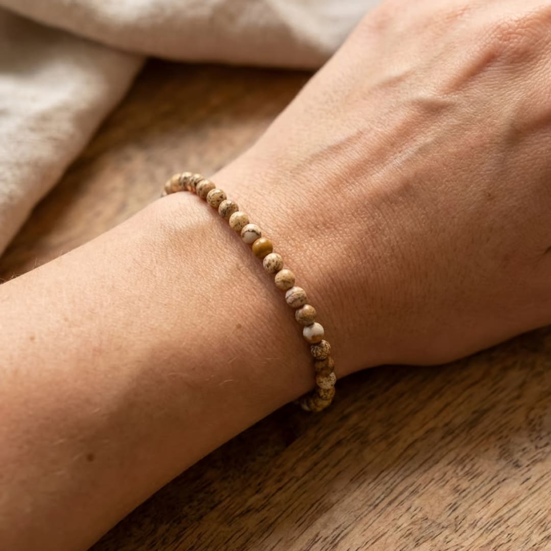 Fine 4 mm Stone Bead Bracelet