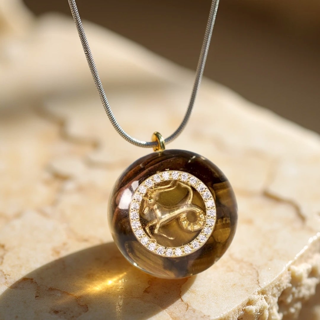 "Astrological Sign" Orgonite Pendant in Stone Chips
