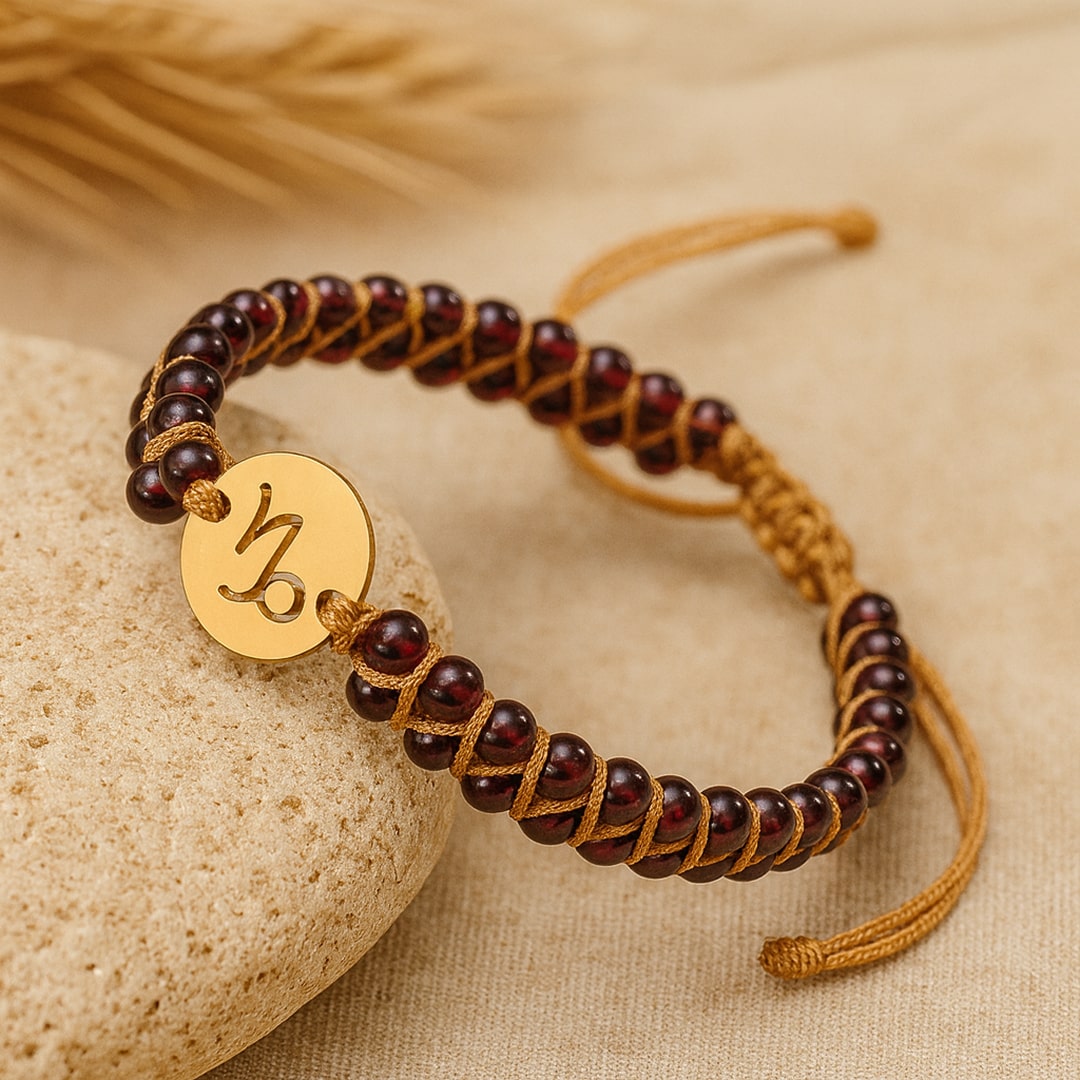 "12 Constellations" Braided Bracelet in Natural Stones