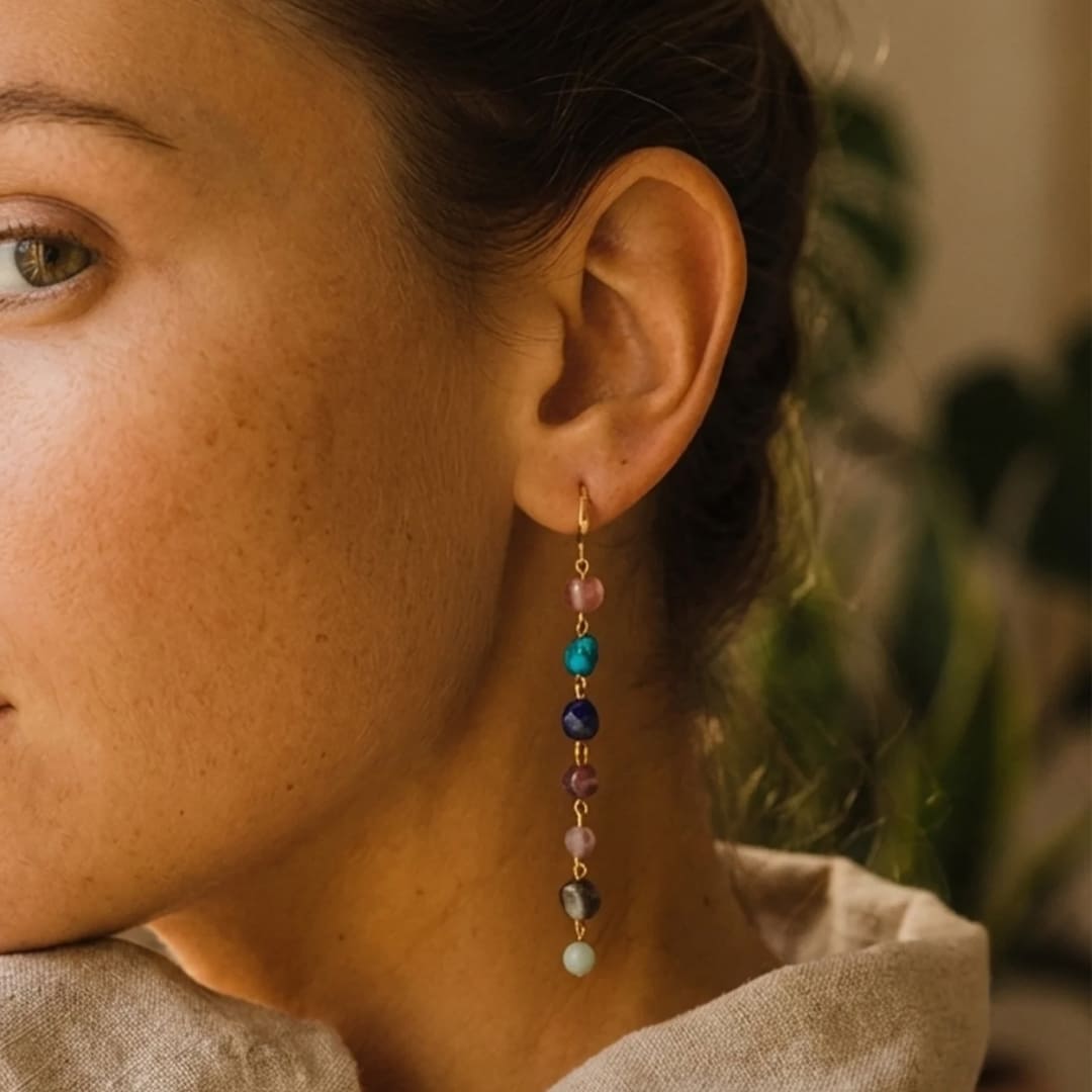 "Cascade of the Seven Colors" Earrings