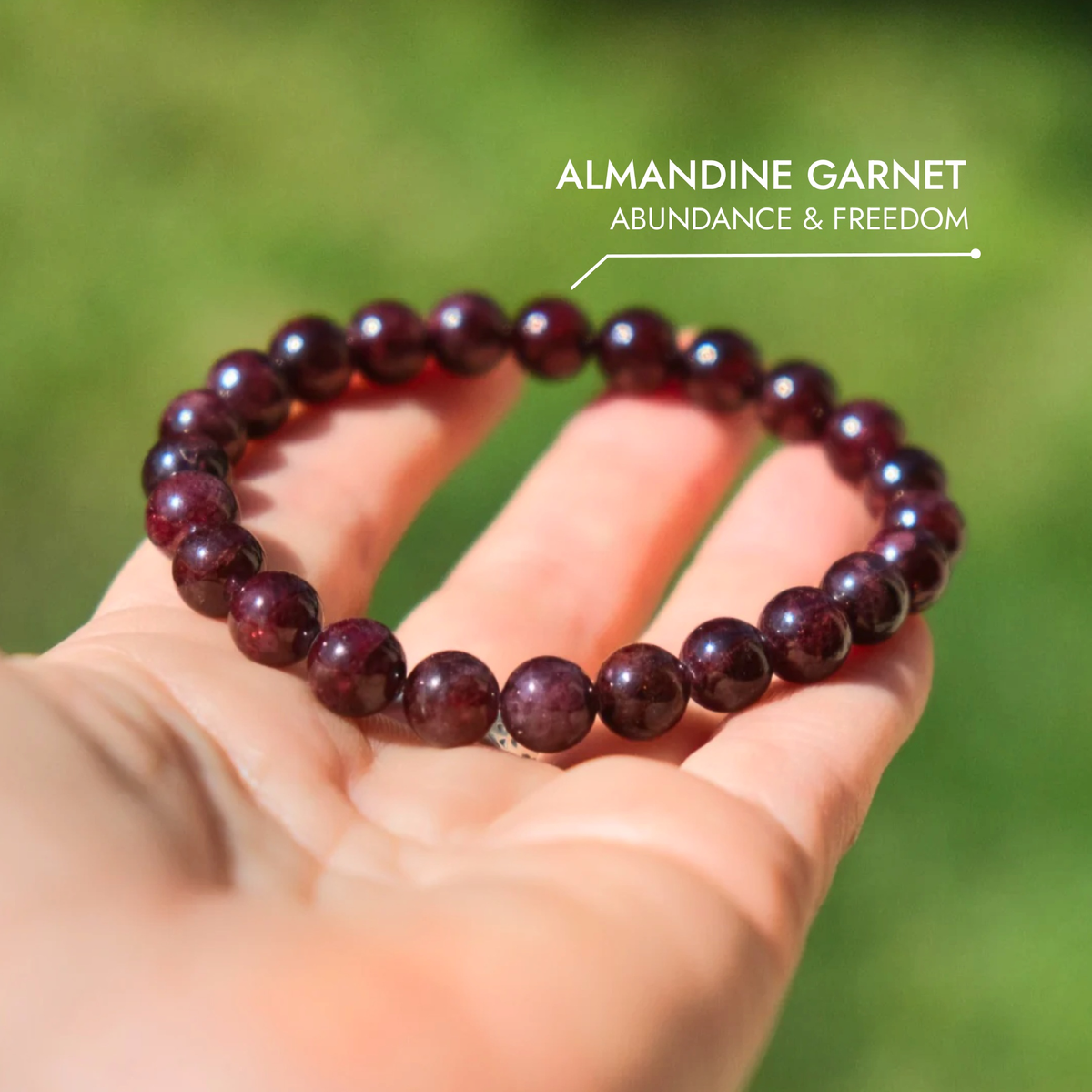 "Life Force" Bracelet in Almandine Garnet