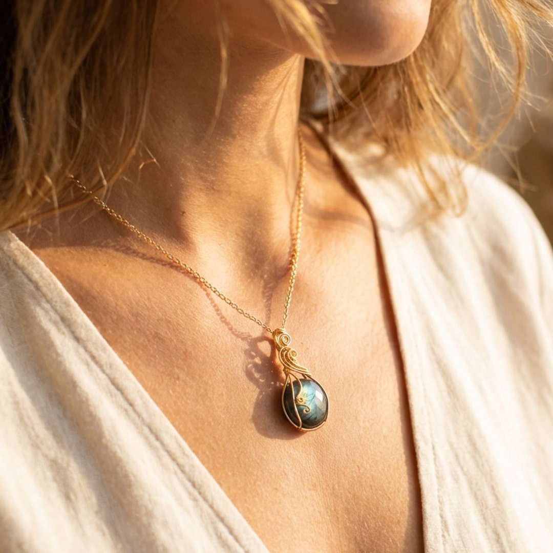 "Eye of the Universe" Pendant in Labradorite