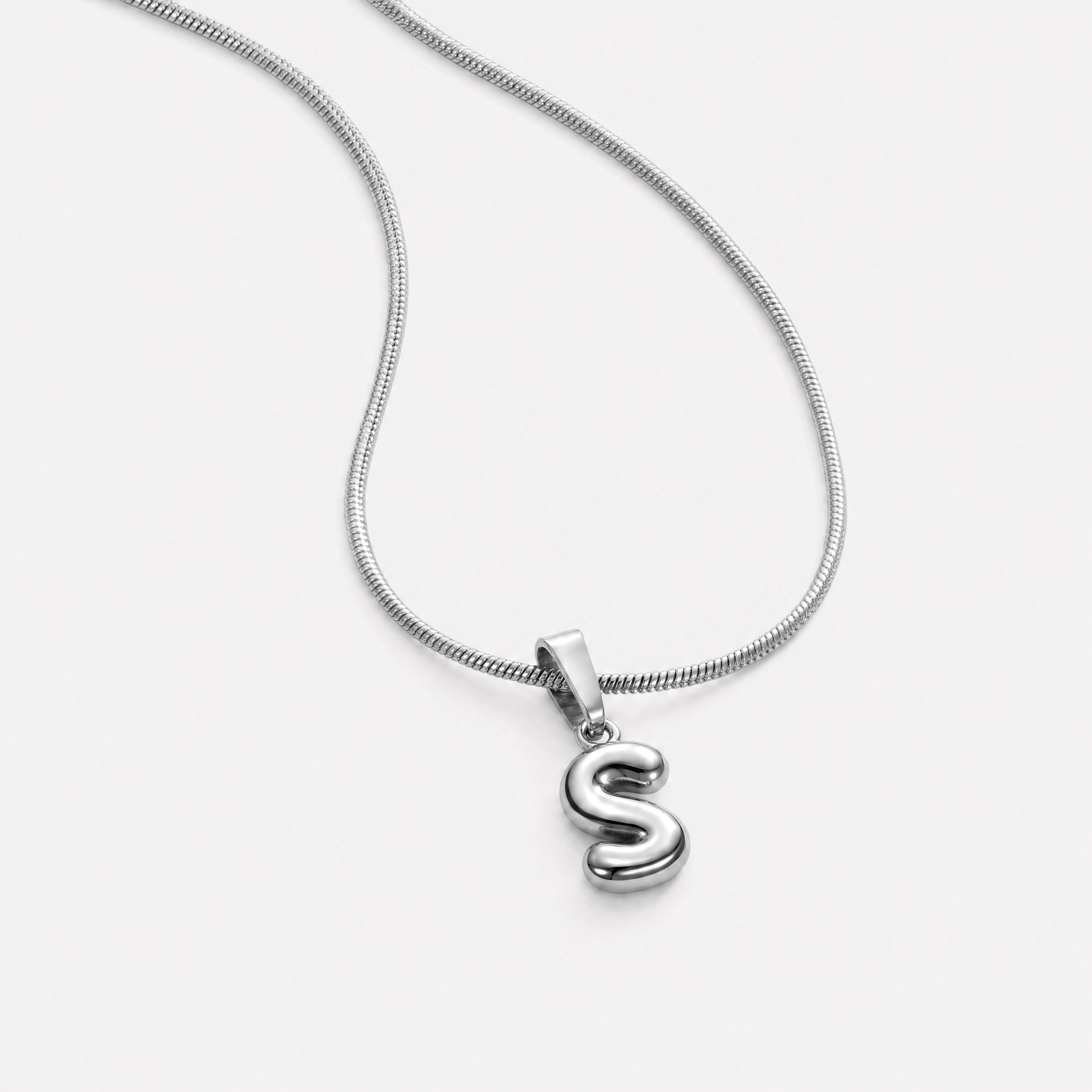 Bettina Bubble Initial Necklace