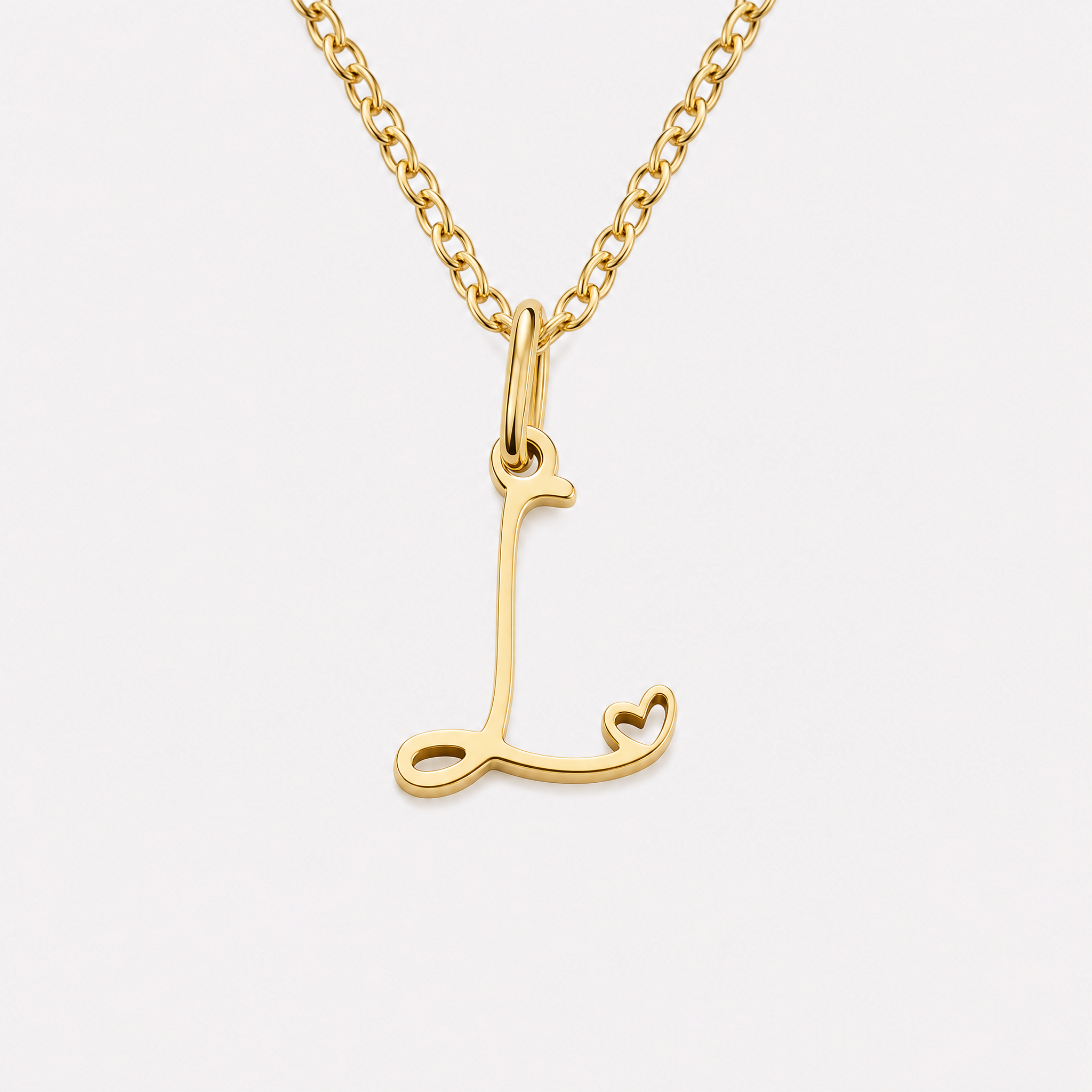 Carina Heart Initial Necklace
