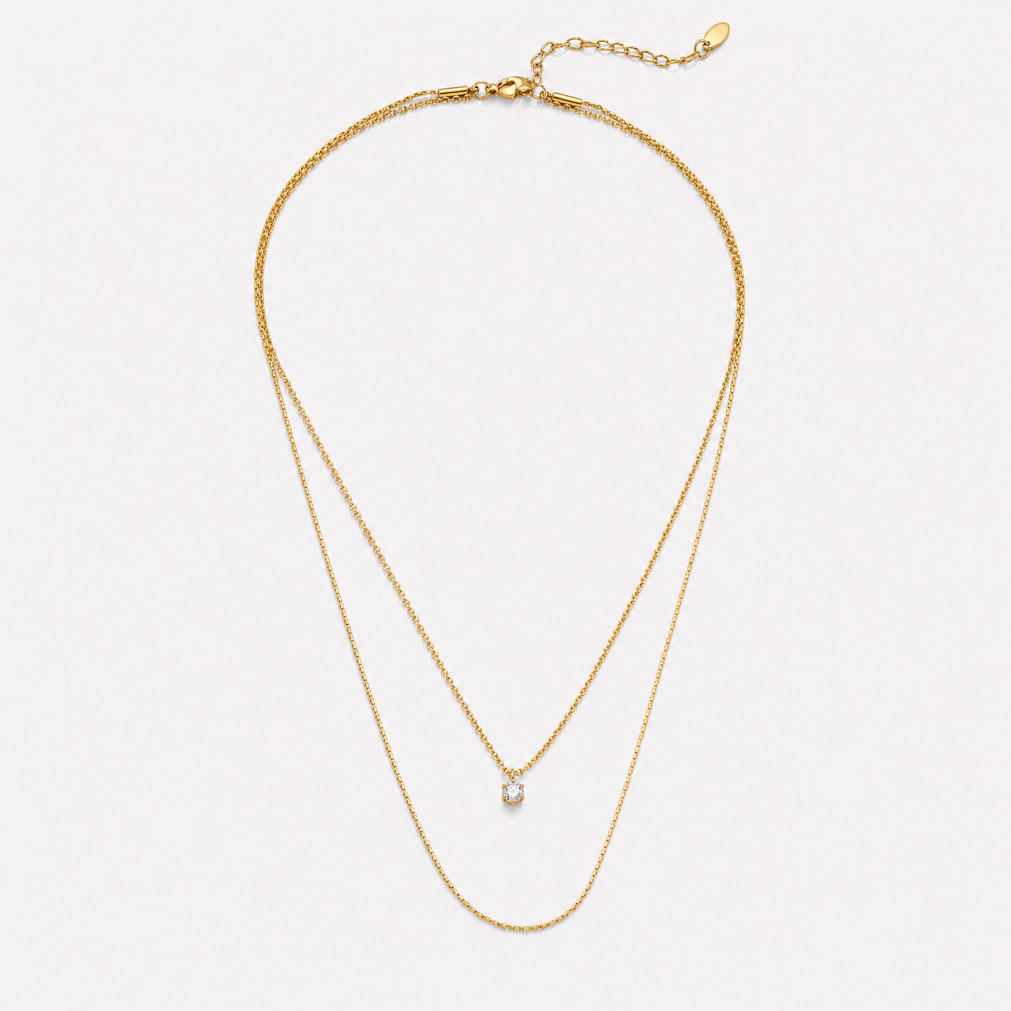 Michela Layered Crystal Necklace