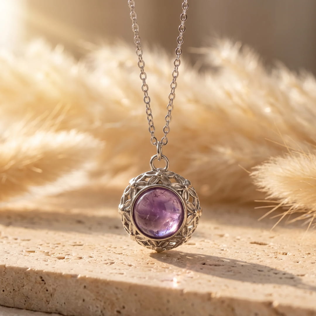 "Gleam of Yesteryear" Pendant in Natural Stones