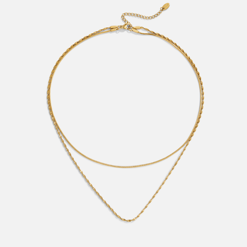 Stefania Double Chain Necklace