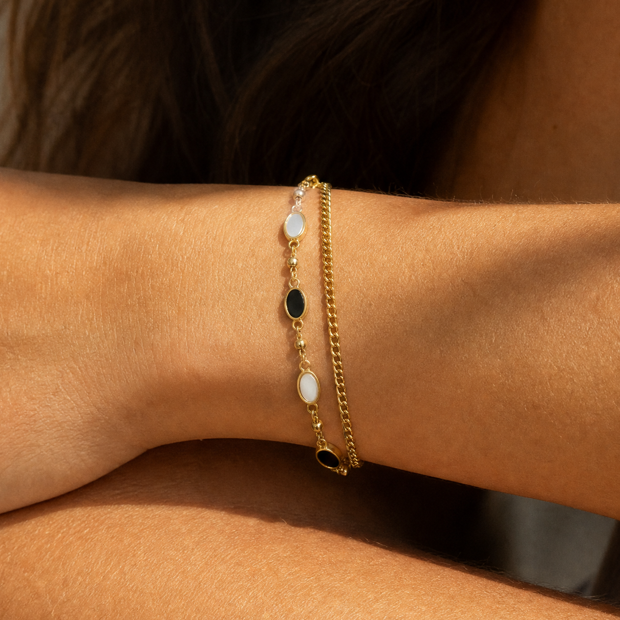 Maura Layered Stone Bracelet