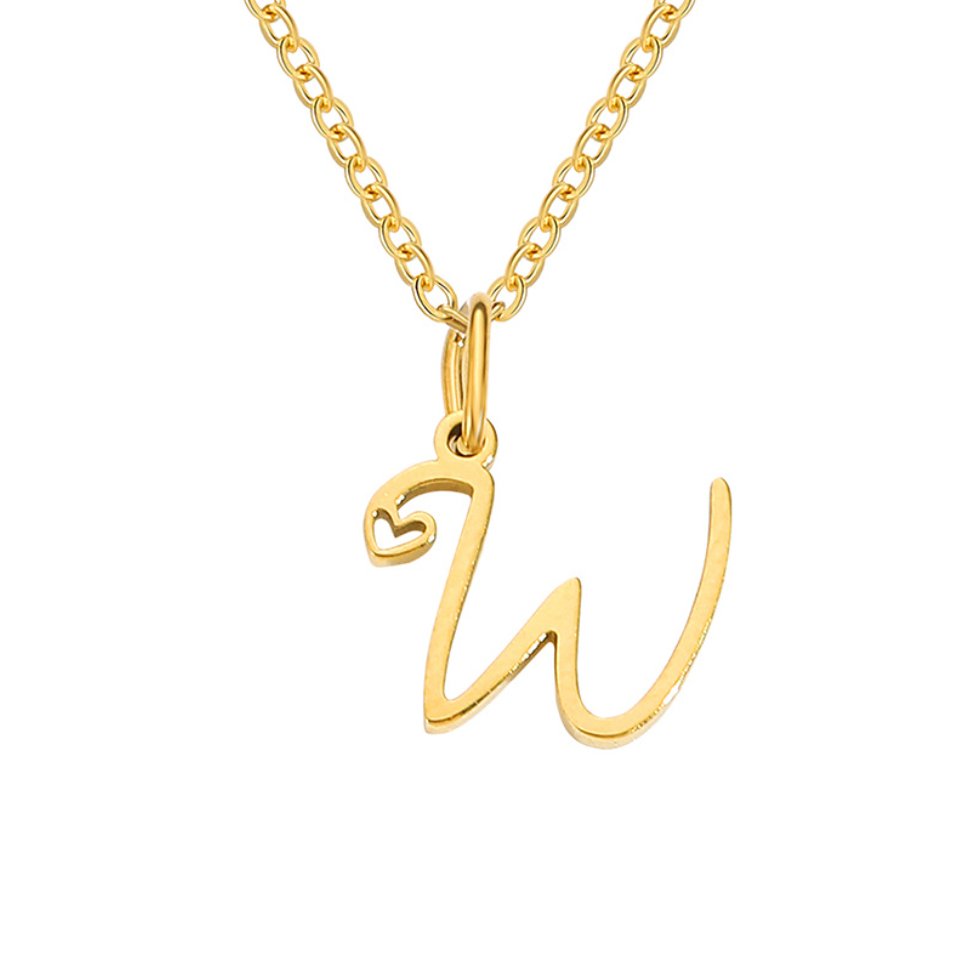 Carina Heart Initial Necklace