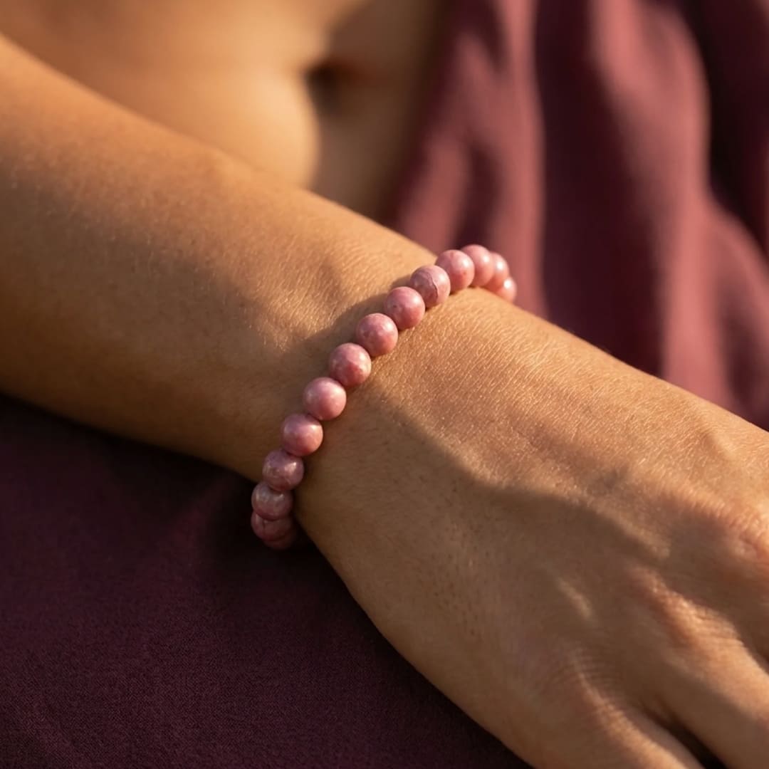 "Gentleness of the Heart" Bracelet in Rhodonite