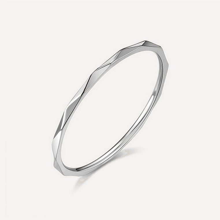 Sveva Faceted Stacking Ring