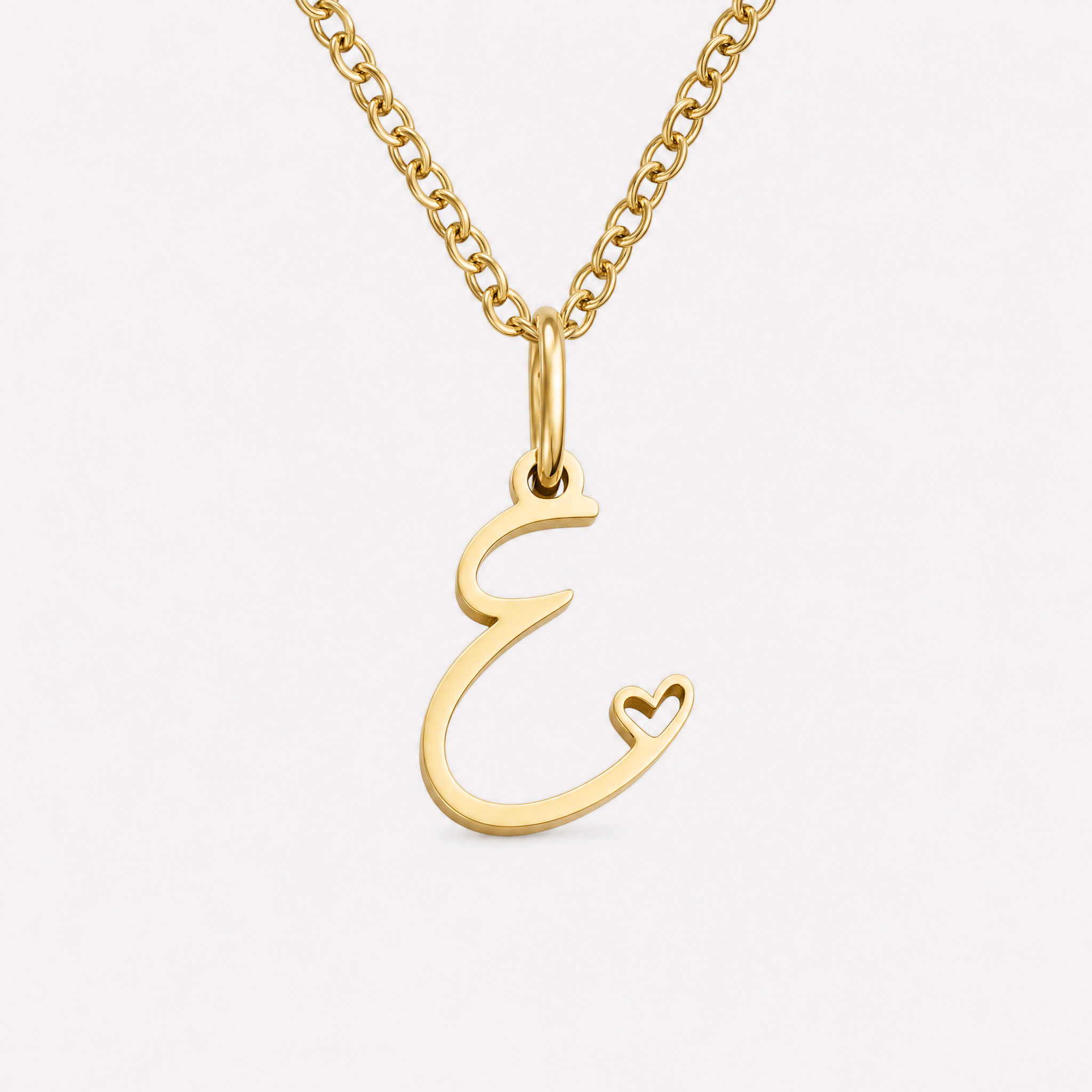 Carina Heart Initial Necklace