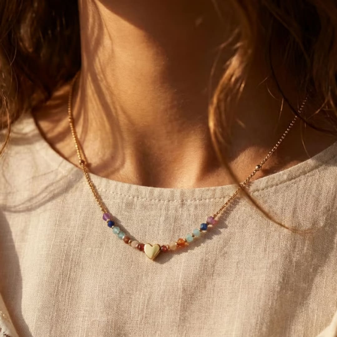 "Path of the Heart" Necklace - 7 Chakras