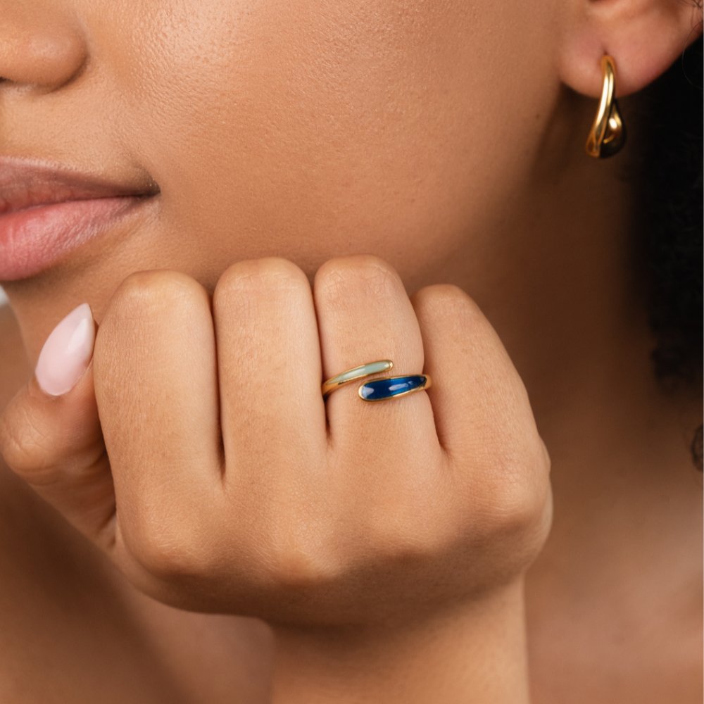 Velia Enamel Wrap Ring