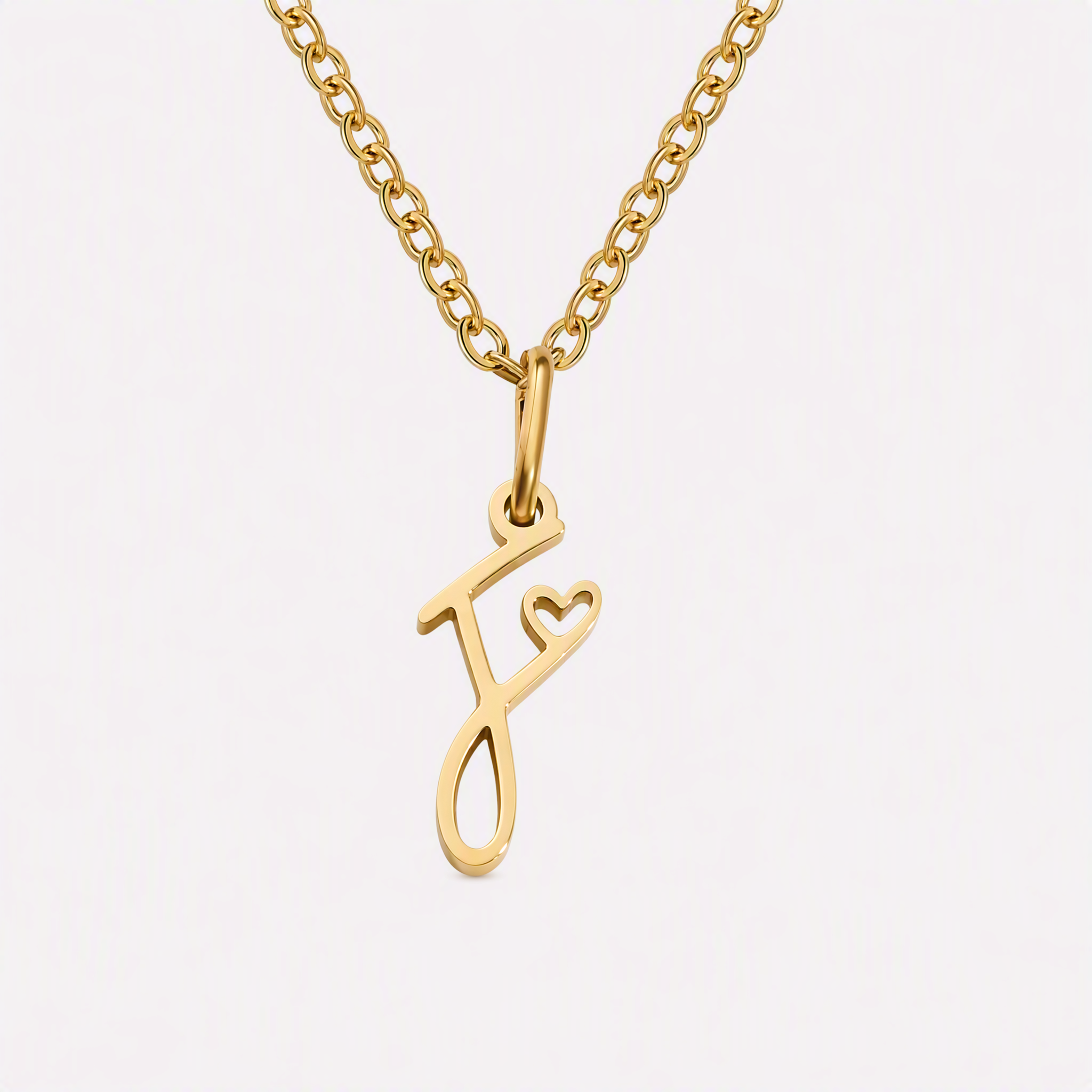 Carina Heart Initial Necklace