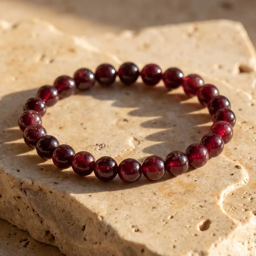 "Life Force" Bracelet in Almandine Garnet