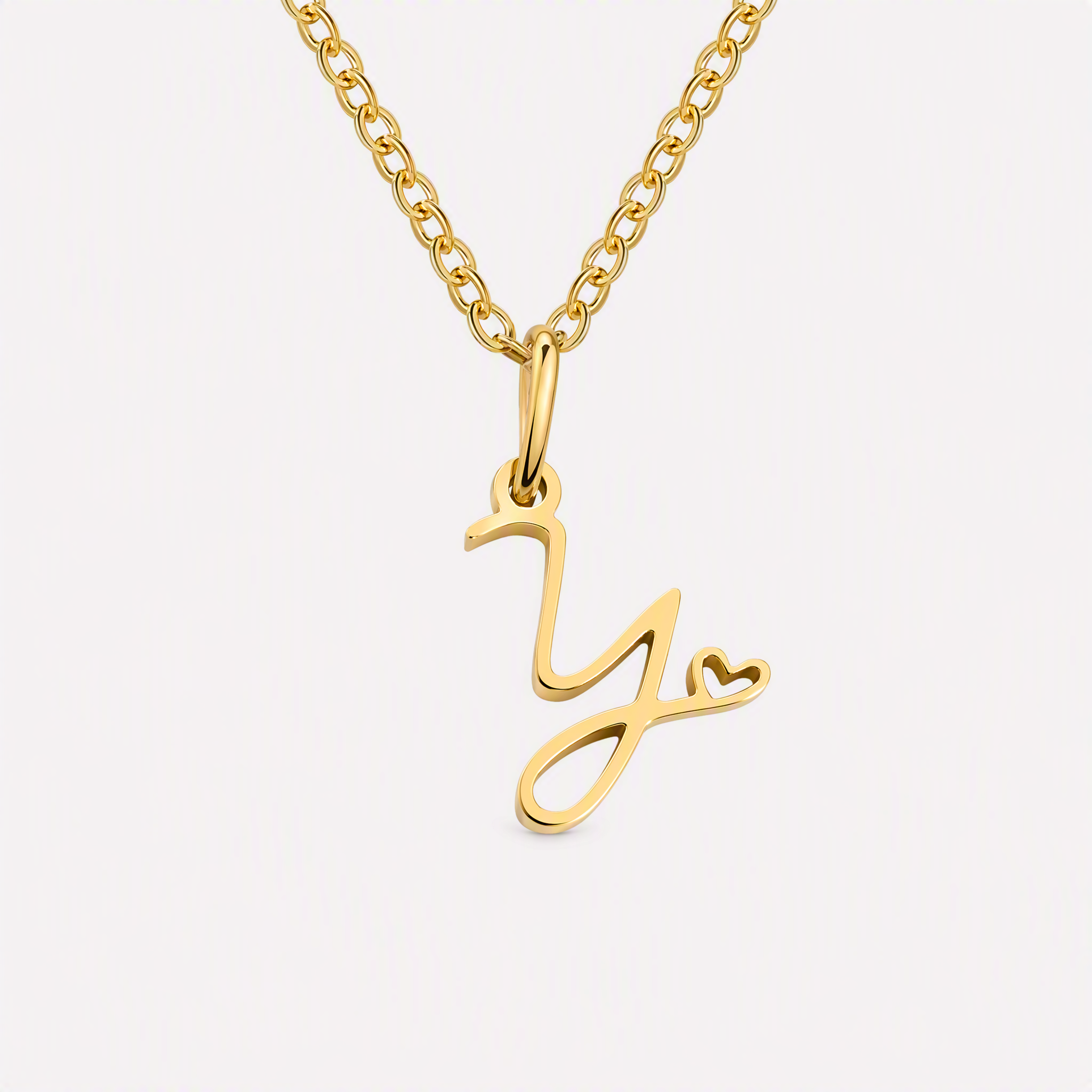 Carina Heart Initial Necklace