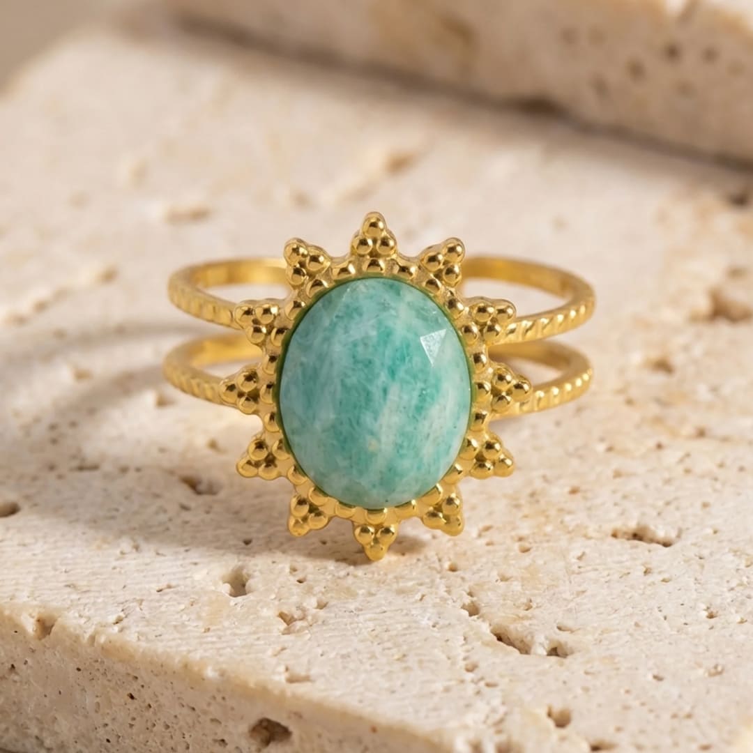 "Nalini" Ring in Amazonite