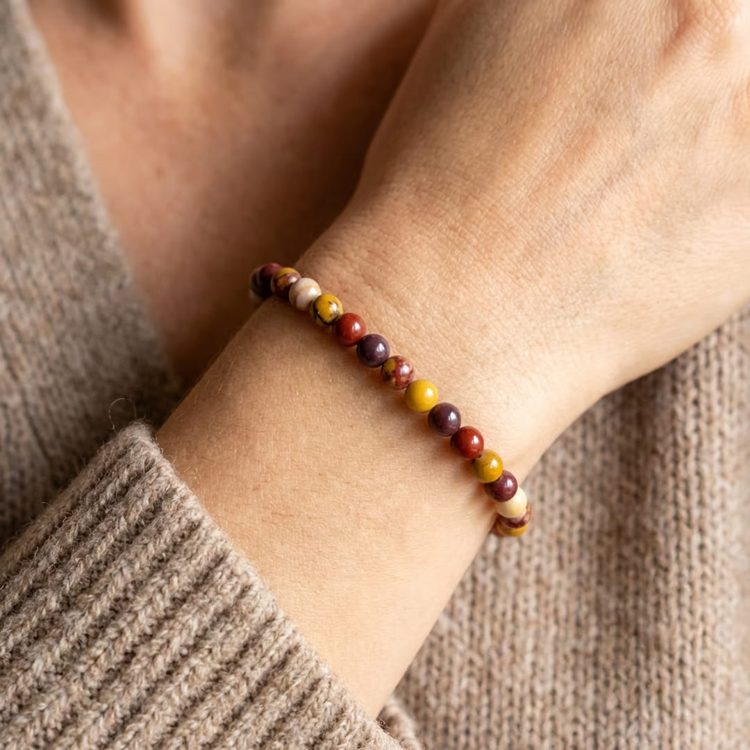 Fine 4 mm Stone Bead Bracelet