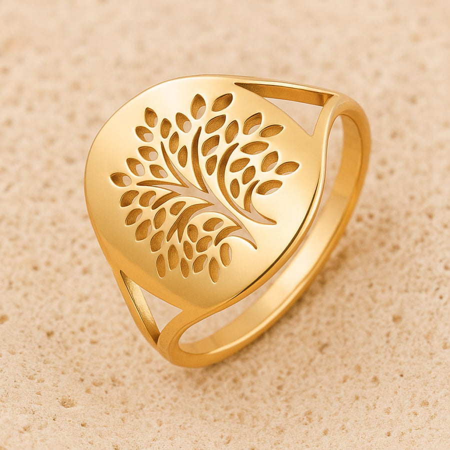 Tree of Life 7 Chakras Ring