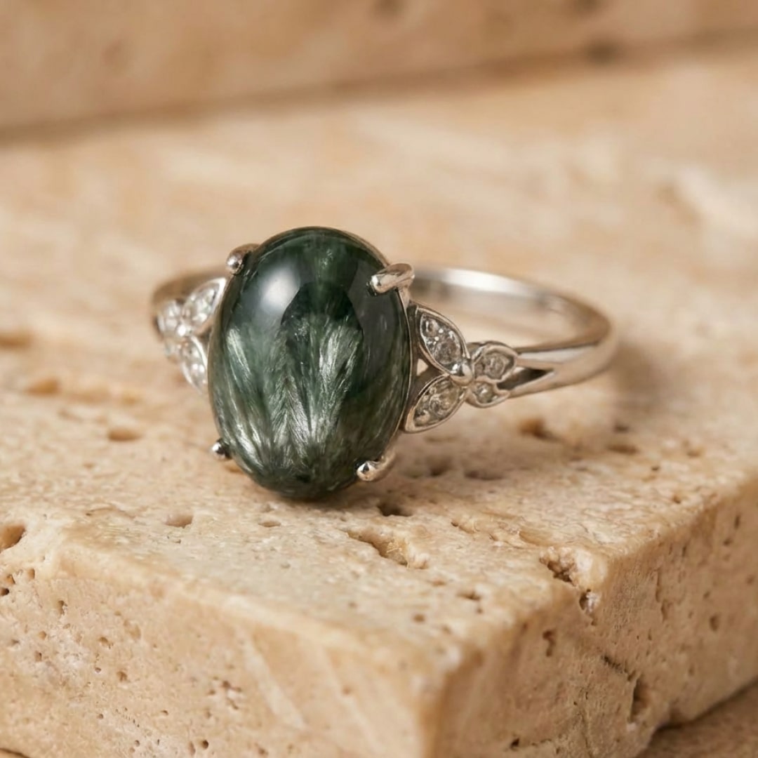 "Reconnection" Adjustable Ring in Seraphinite