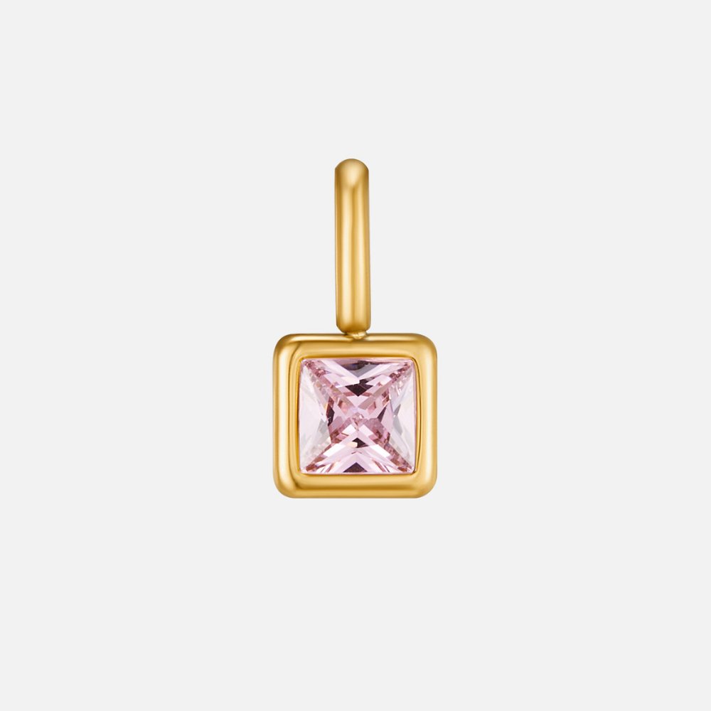 Benedetta Square Birthstone Necklace