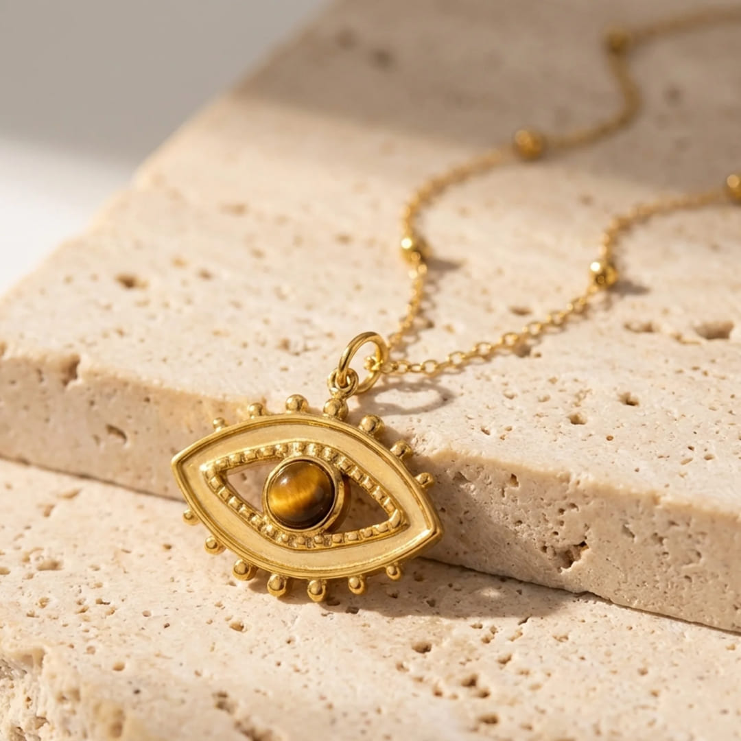 "Golden Gaze" Necklace in Tiger's Eye