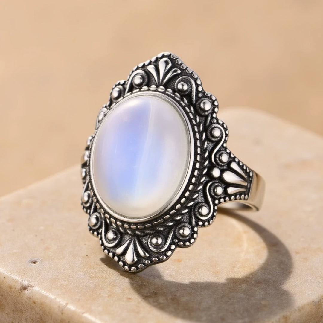 "Omen" Ring in Moonstone