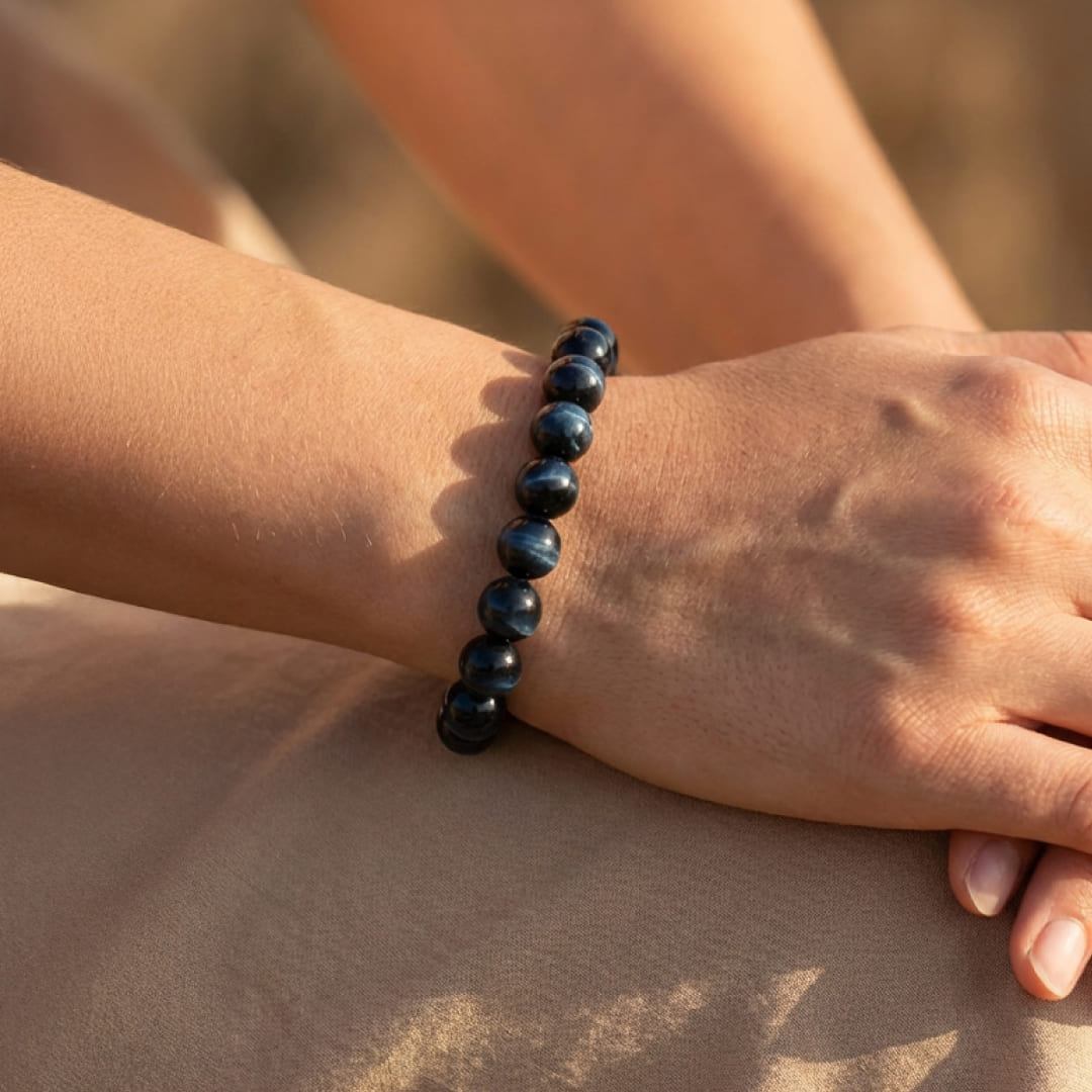 "Benevolent Guide" Bracelet in Hawk's Eye