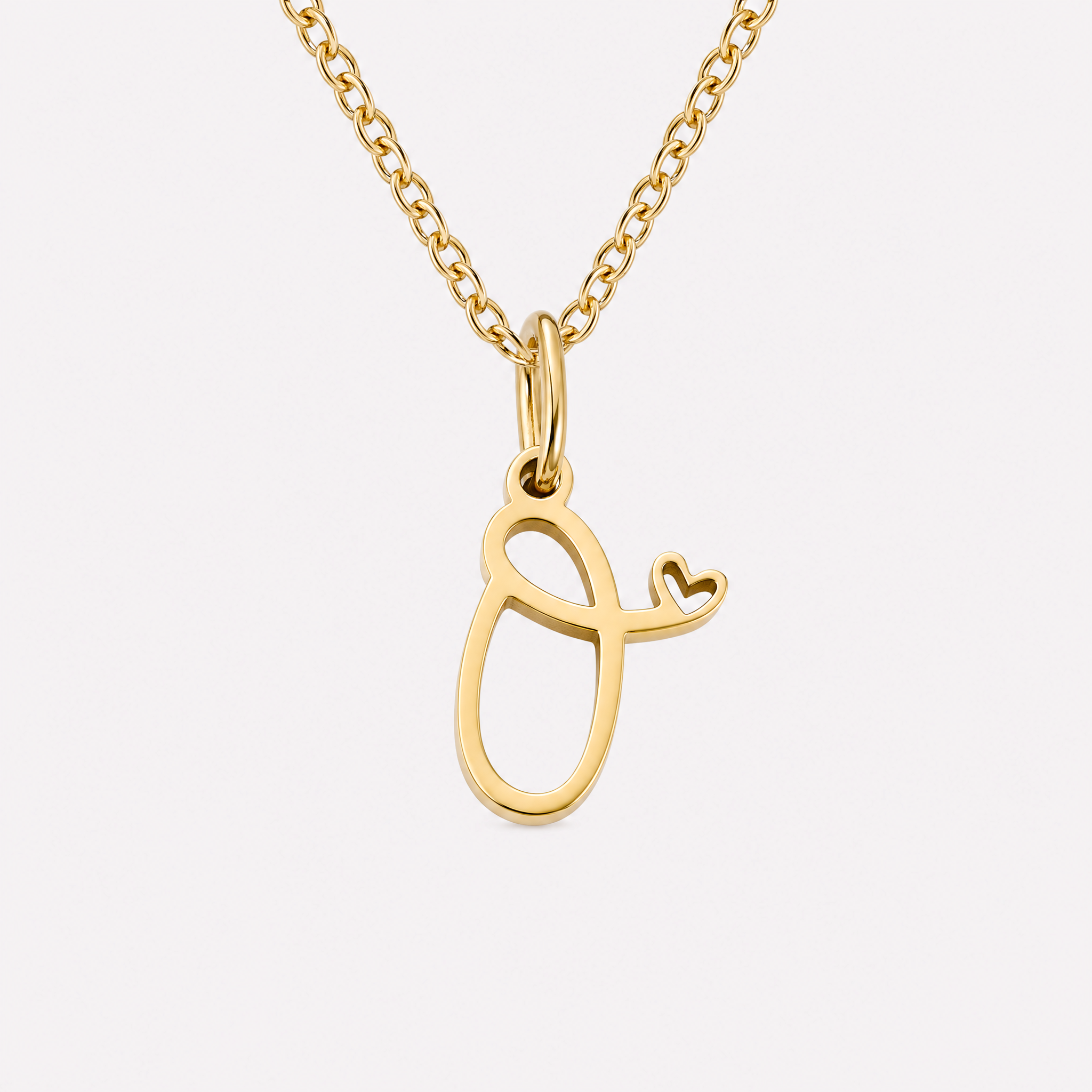 Carina Heart Initial Necklace