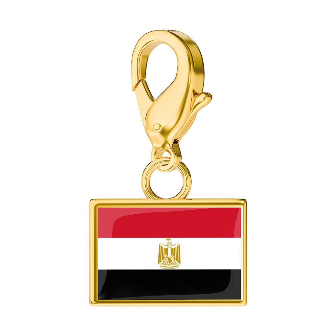 Egypt Flag Charm - Gold