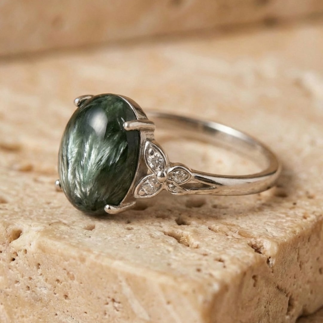 "Reconnection" Adjustable Ring in Seraphinite
