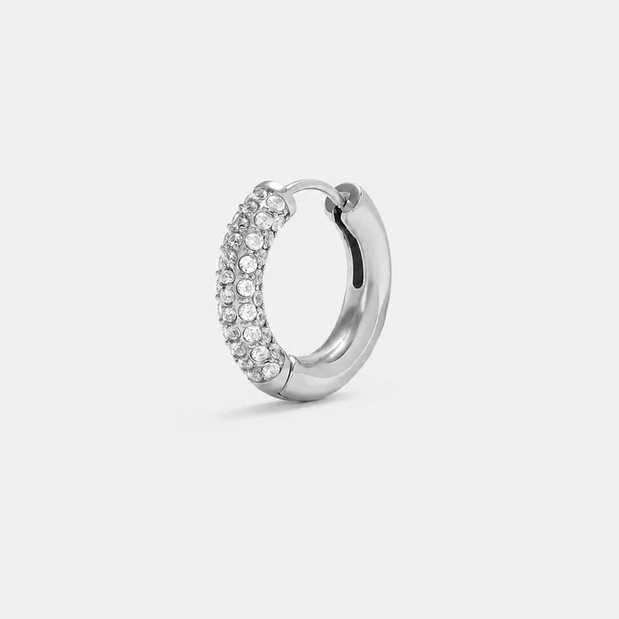 Pavé Huggie Earrings